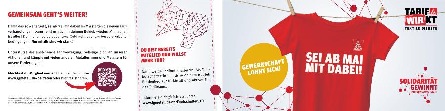 Flyer zur Angleichung der Tarifverträge Ost an West