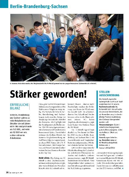 metallzeitung - Regionalseiten Berlin-Brandenburg-Sachsen Dezember 2012