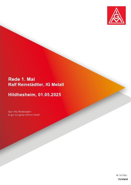 Ralf Reinstädtler Mairede 2025 in Hildesheim