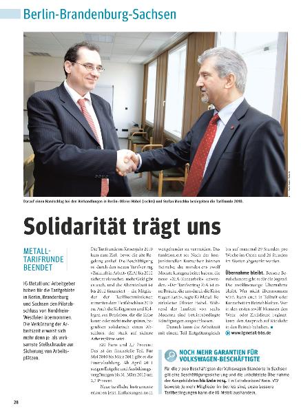 metallzeitung - Regionalseiten Berlin-Brandenburg-Sachsen April 2010