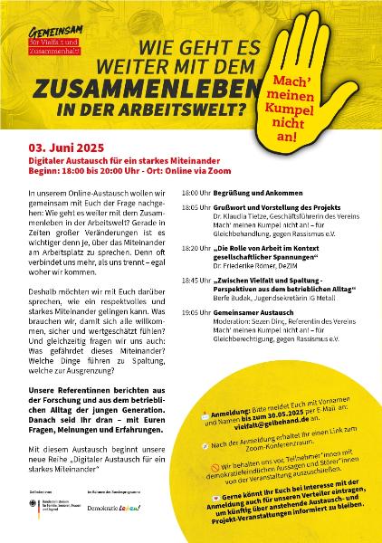 Einladung Online-Austausch 3.6.2025