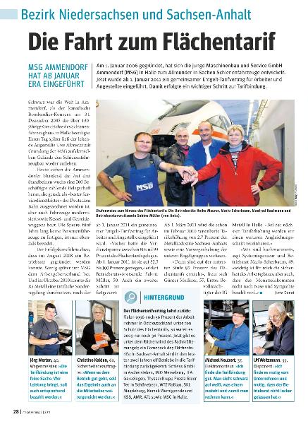 metallzeitung - Regionalseiten Niedersachsen und Sachsen-Anhalt Februar 2011
