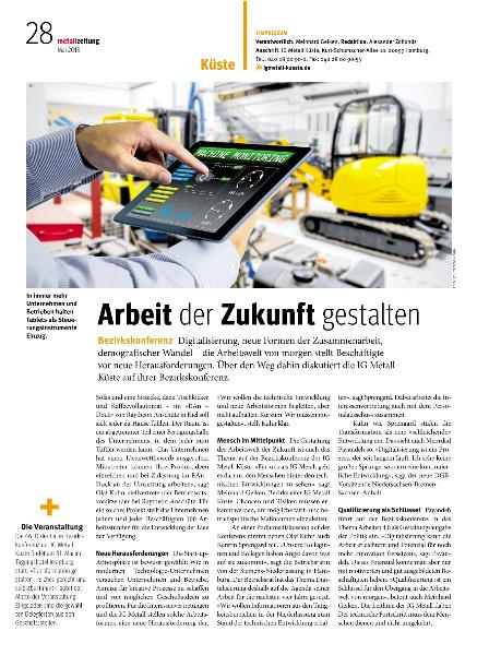 metallzeitung - Regionalseiten Küste Mai 2018