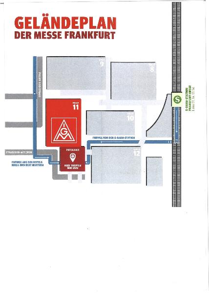 Geländeplan der Messe Frankfurt