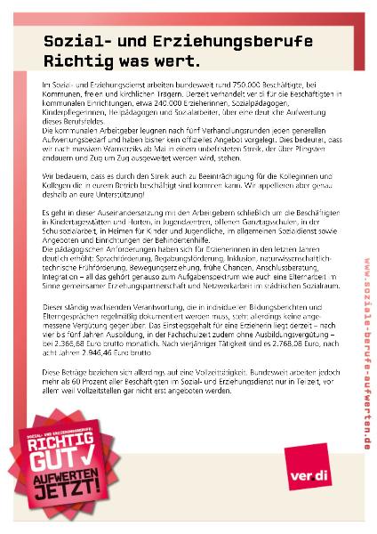 Sozial- und Erziehungsberufe richtig was wert.