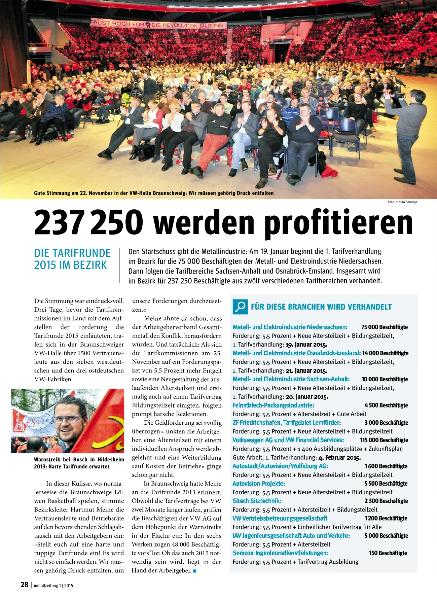 metallzeitung - Regionalseiten Niedersachsen-Sachsen-Anhalt Januar 2015