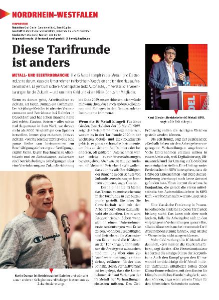 metallzeitung - Regionalseiten Nordrhein-Westfalen März 2020