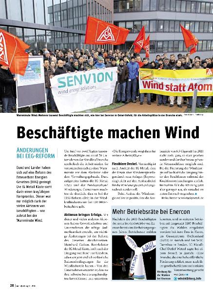 metallzeitung - Regionalseiten Küste Mai 2014
