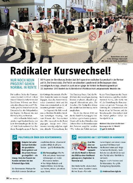 metallzeitung - Regionalseiten Niedersachsen und Sachsen-Anhalt Juli 2013