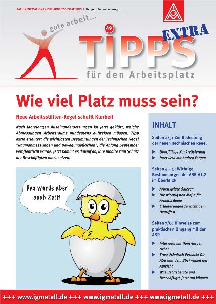 Tipps für den Arbeitsplatz Nr. 49 - Wie viel Platz muss sein? Neue Arbeitsstätten-Regel schafft Klarheit