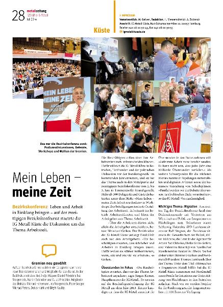 metallzeitung - Regionalseiten Küste Juli 2016