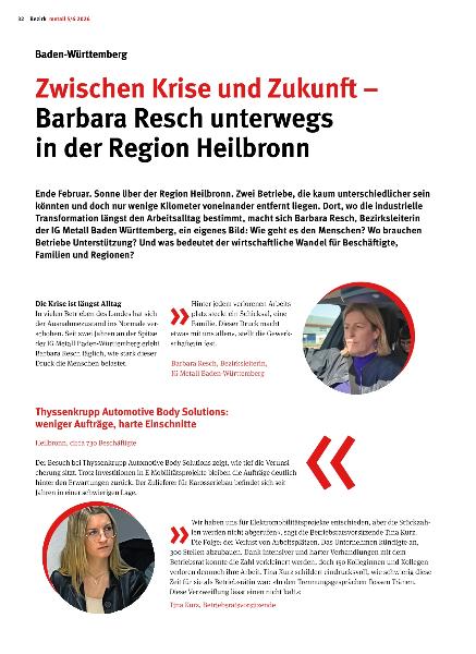metall - Regionalseiten Baden-Württemberg Mai/Juni 2026