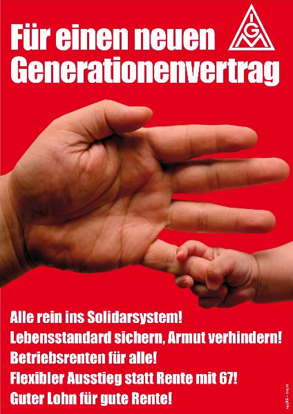 Plakat zur Initiative für einen Neuen Generationenvertrag
