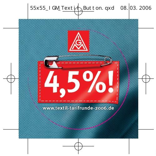Tarifrunde Textil-Bekleidung 2006: Button 4,5 Prozent