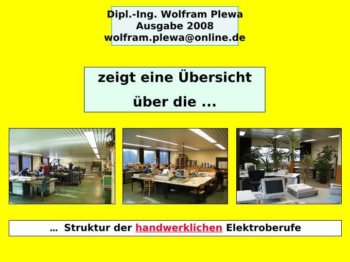 Praesentation zu den handwerklichen Elektroberufen