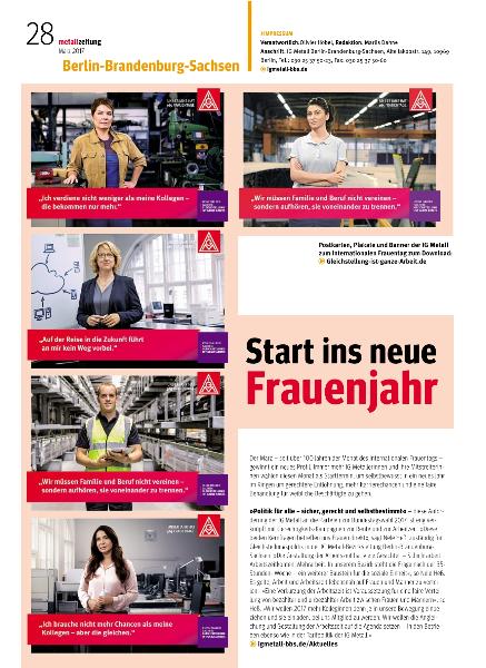 metallzeitung – Regionalseiten Berlin-Brandenburg-Sachsen März 2017