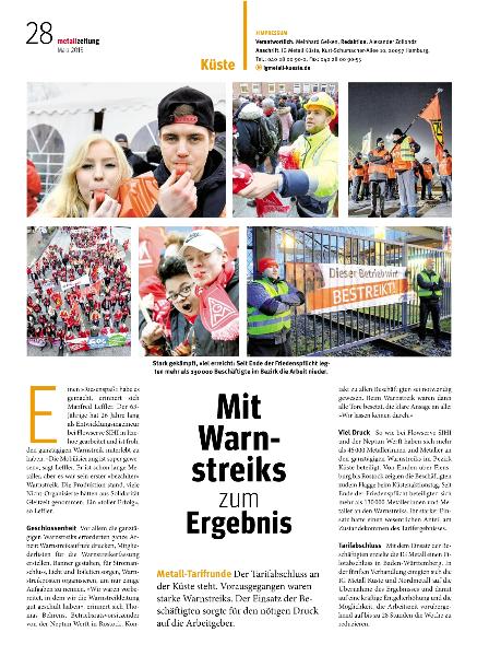 metallzeitung - Regionalseiten Küste März 2018