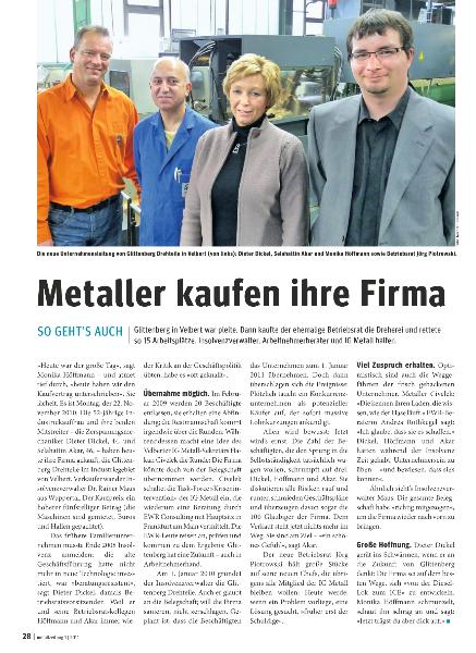 metallzeitung - Regionalseiten Nordrhein-Westfalen Januar 2011