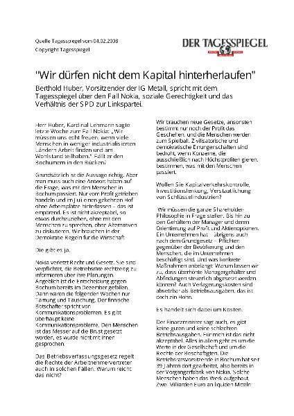 Wir dürfen nicht dem Kapital hinterherlaufen