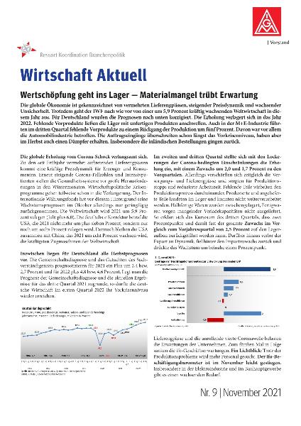 Wirtschaft Aktuell 3. Quartal 2021