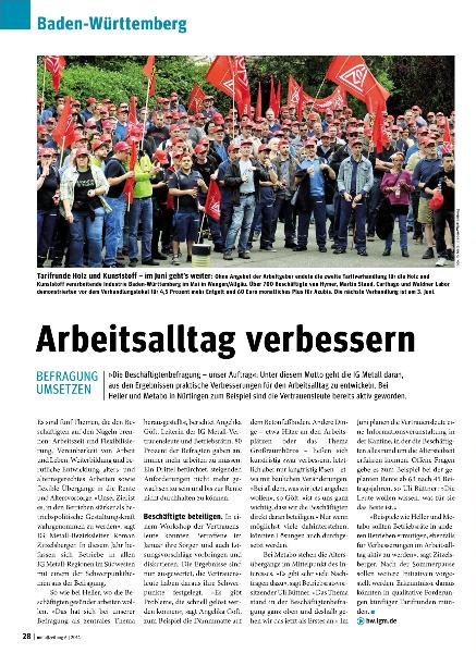 metallzeitung - Regionalseiten Baden Württemberg Juni 2014