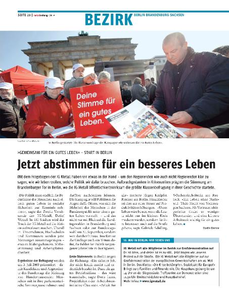 metallzeitung - Regionalseiten Berlin-Brandenburg-Sachsen Mai 2009