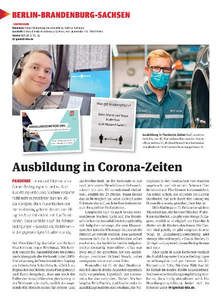 metallzeitung - Regionalseiten Berlin-Brandenburg-Sachsen Juni 2020