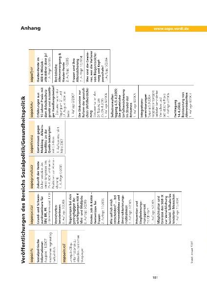 Sozialpolitische Informationen Nr. 1 / 2007: Anhang