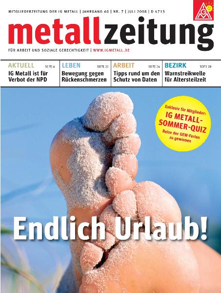 metallzeitung - Juli 2008