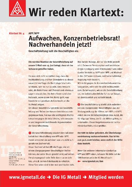 Wir reden Klartext: APP/NPP - Aufwachen, Konzernbetriebsrat! Nachverhandeln jetzt!