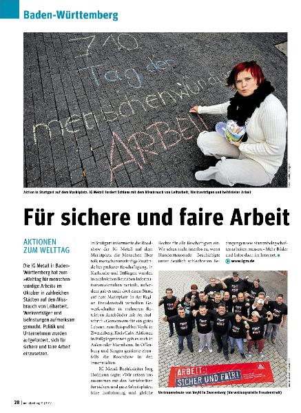 metallzeitung - Regionalseiten Baden-Württemberg November 2012