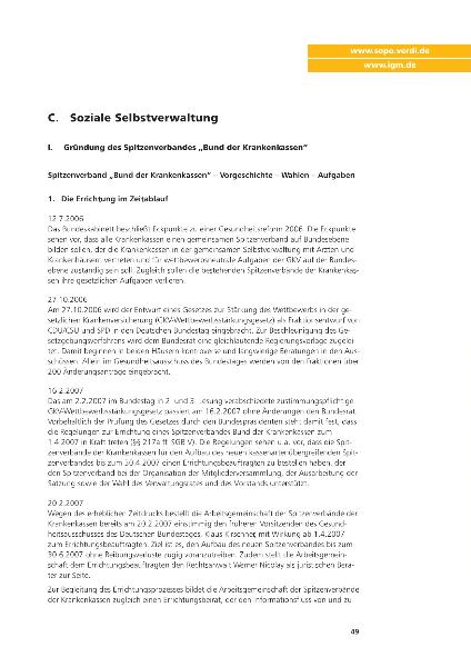 Sozialpolitische Informationen Nr. 2 / 2007: Soziale Selbstverwaltung