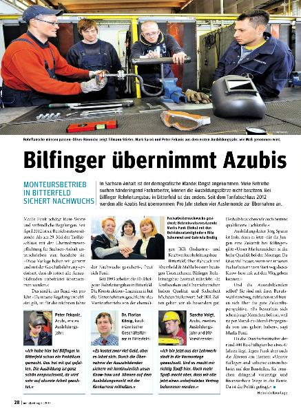 metallzeitung - Regionalseiten Niedersachsen und Sachsen-Anhalt April 2013