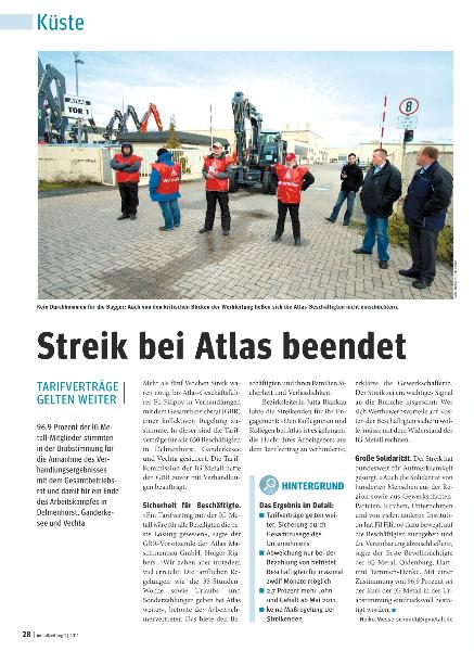 metallzeitung - Regionalseiten Küste Januar 2011
