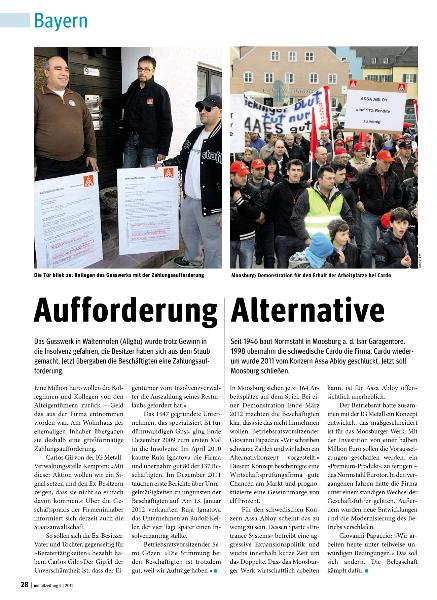 metallzeitung - Regionalseiten Bayern April 2012