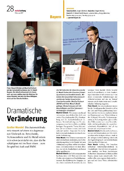 metallzeitung - Regionalseiten Bayern Februar 2017