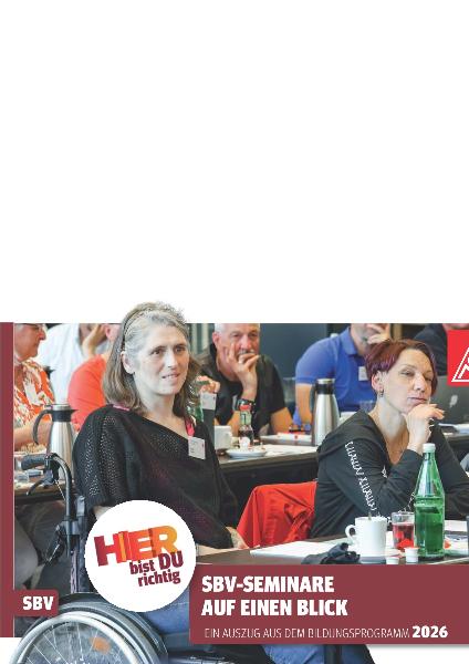 SBV-Seminare auf einen Blick - Ein Auszug aus dem Bildungsprogramm 2026