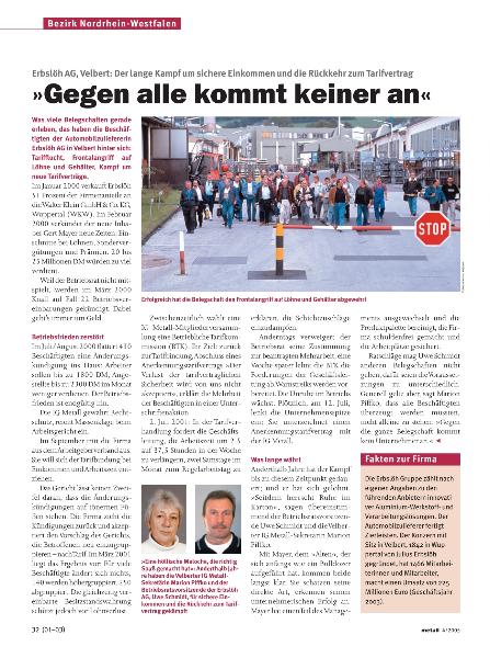 metall-Regionalseiten Nordrhein-Westfalen April 2005