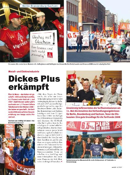 metall - Regionalseiten Berlin-Brandenburg-Sachsen Juni 2007