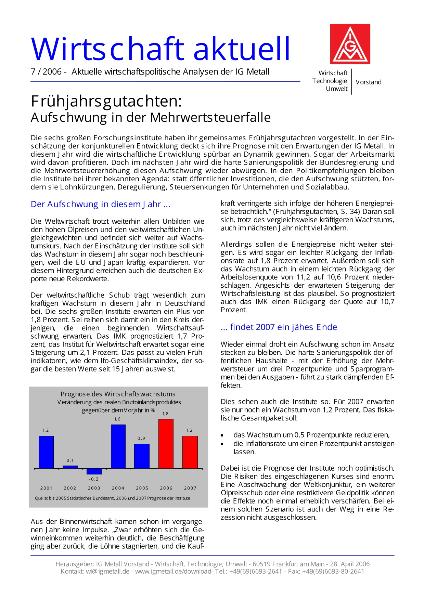 Wirtschaft aktuell 07/2006