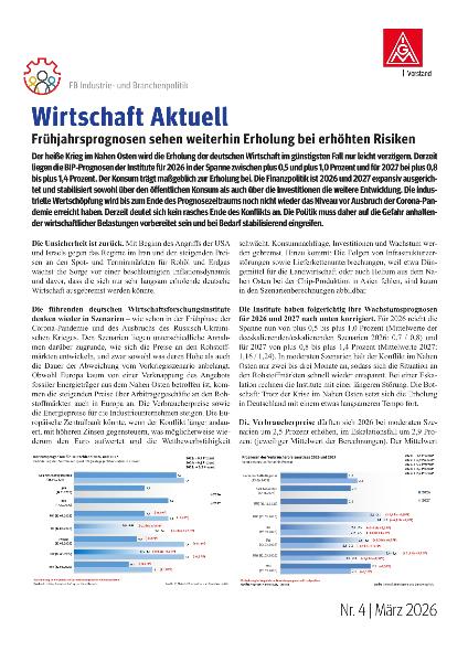 Frühjahrsprognosen sehen weiterhin Erholung bei erhöhten Risiken Wirtschaft Aktuell Nr. 4 | 2026