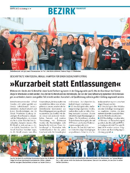 metallzeitung - Regionalseiten Frankfurt Juni 2009