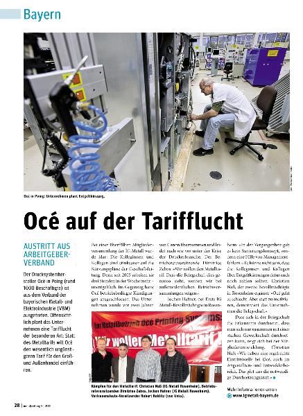metallzeitung - Regionalseiten Bayern Mai 2012