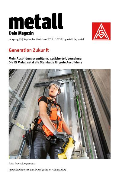 metall. Dein Magazin, September/Oktober 2023 (barrierefreie Ausgabe)