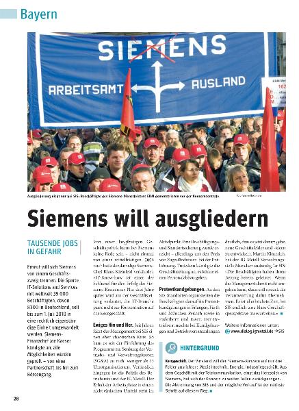 metallzeitung - Regionalseiten Bayern Januar 2010