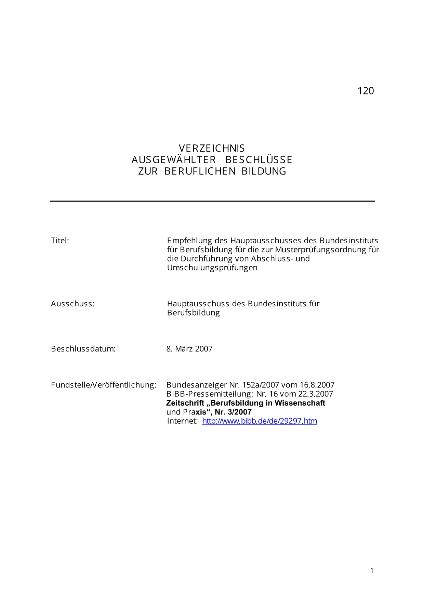 Musterprüfungsordnung IHK