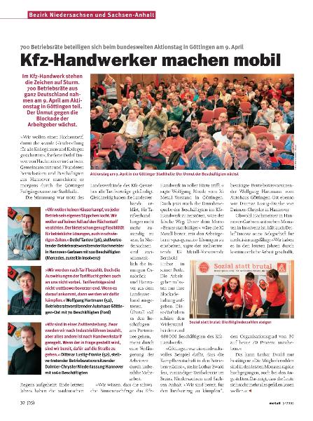 metall-Regionalseiten Niedersachsen und Sachsen-Anhalt Mai 2005