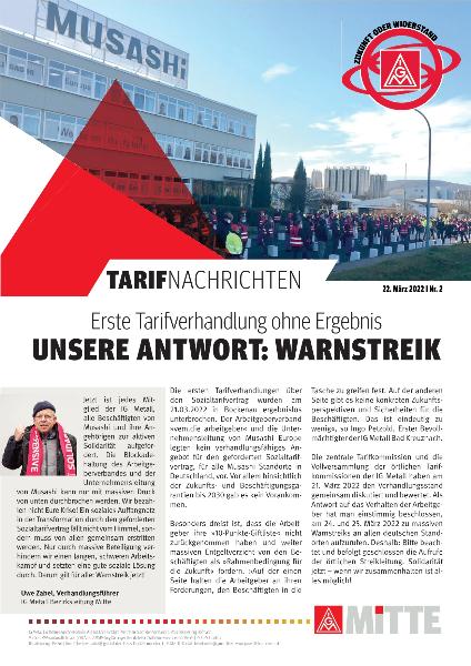 Musashi Tarifnachrichten Nr.2 / 2022