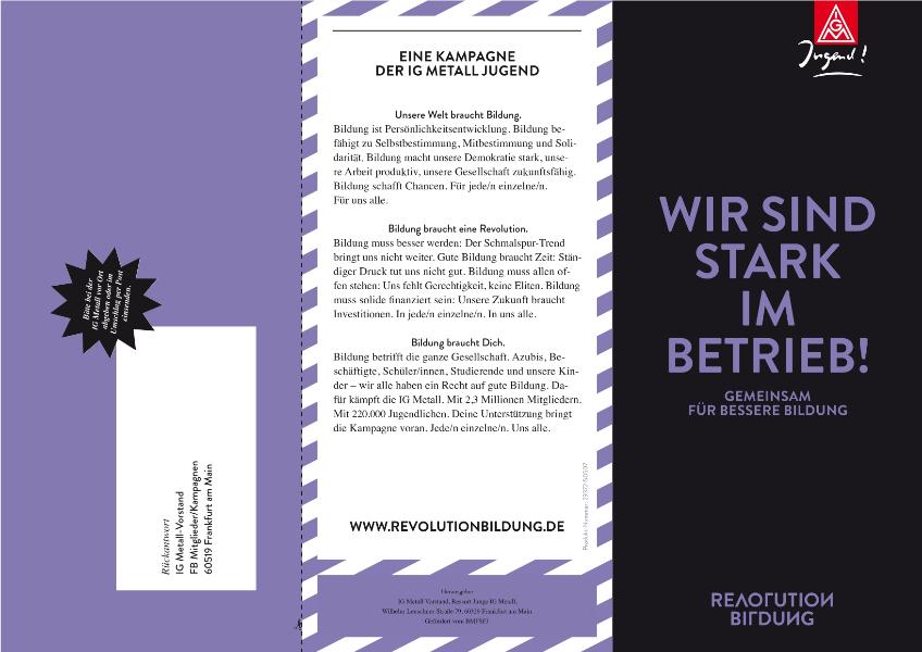 Revolution Bildung - Wir sind stark im Betrieb!