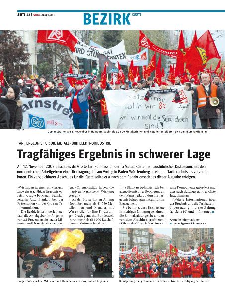 metallzeitung - Regionalseiten Küste Dezember 2008